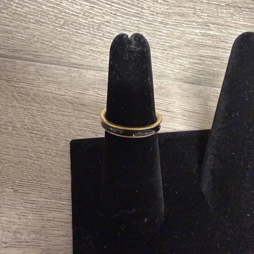 Gold‎ Tone and Black Ring